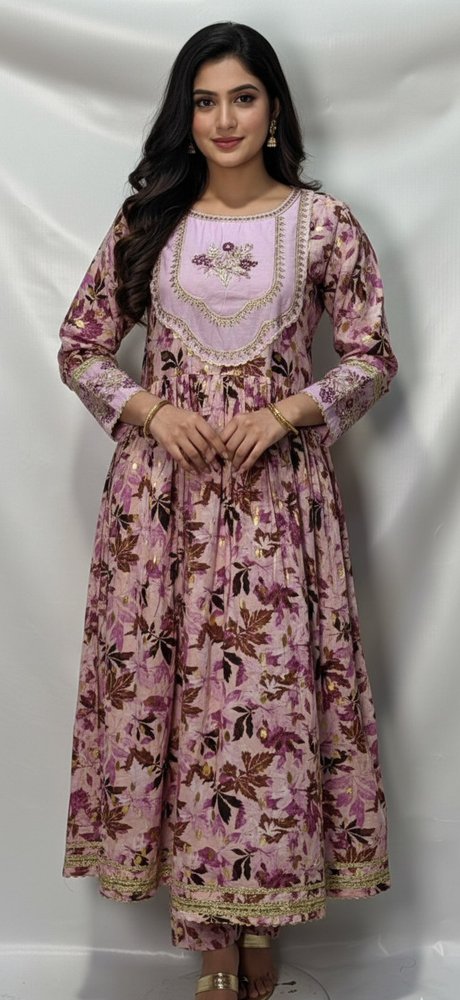 Lilac Bloom Summer Frock Suit